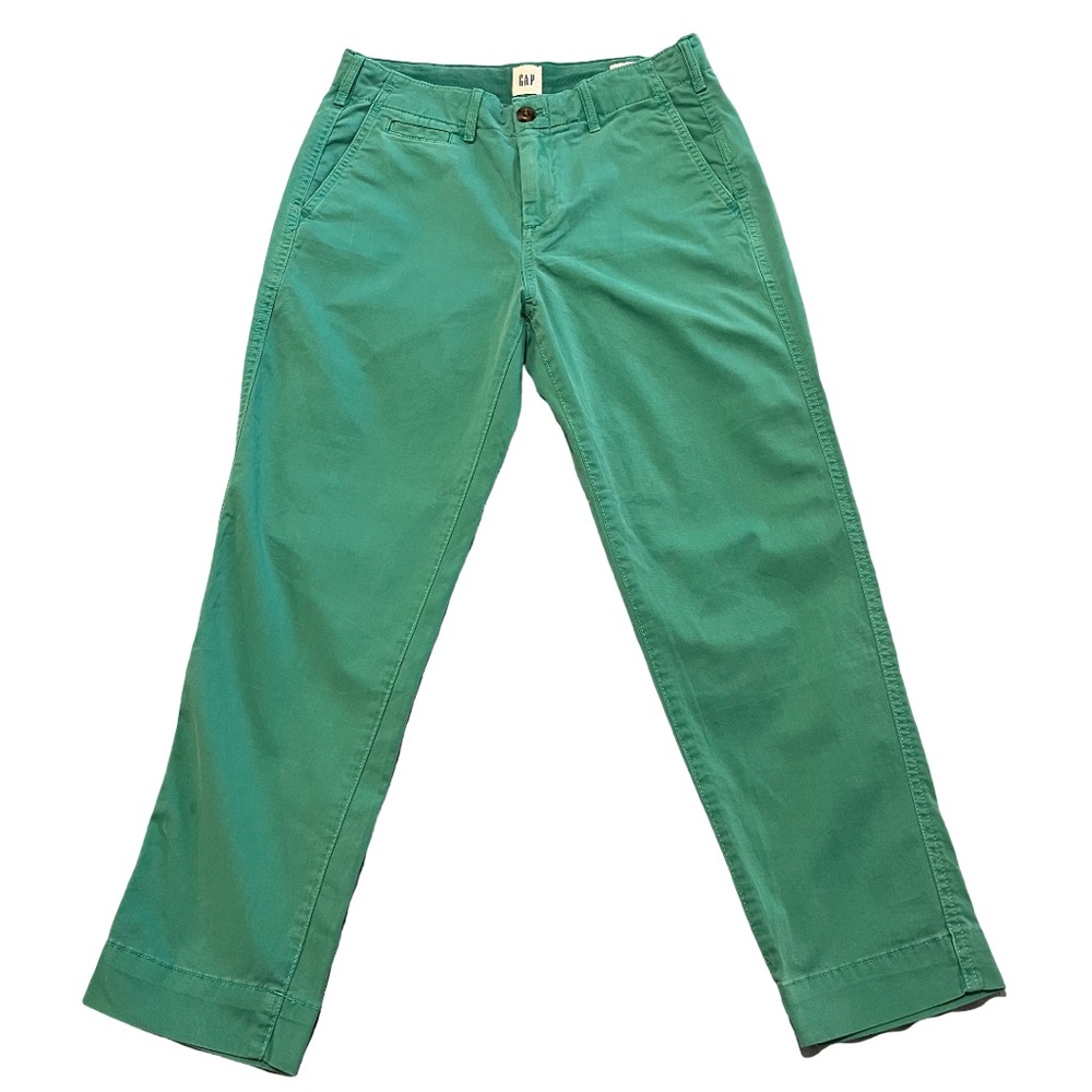 Gap‎ Green Cropped Khaki Pants – Size 0 Petite, NWOT - Picture 2 of 9